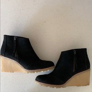 TOMS bootie wedges
